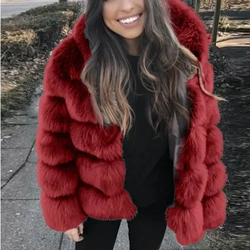 Faux Fur Fox Coats Short Coat