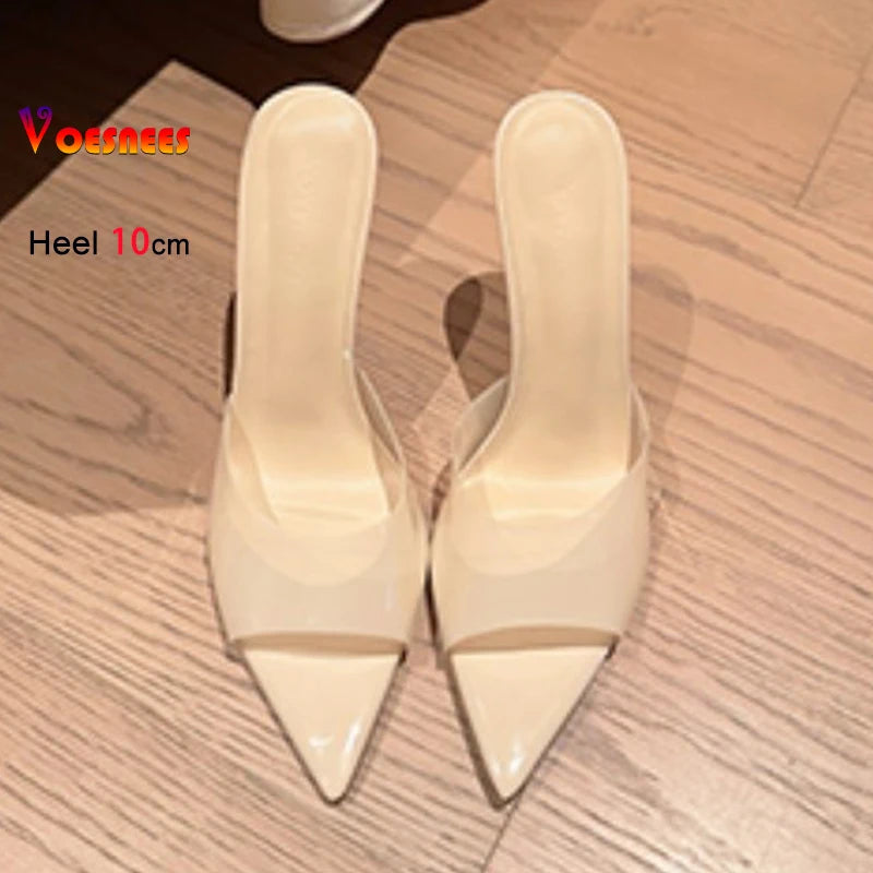 Leopard Print Stiletto High Heel Mules