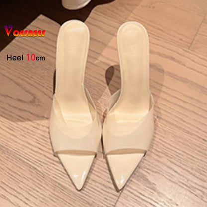Leopard Print Stiletto High Heel Mules