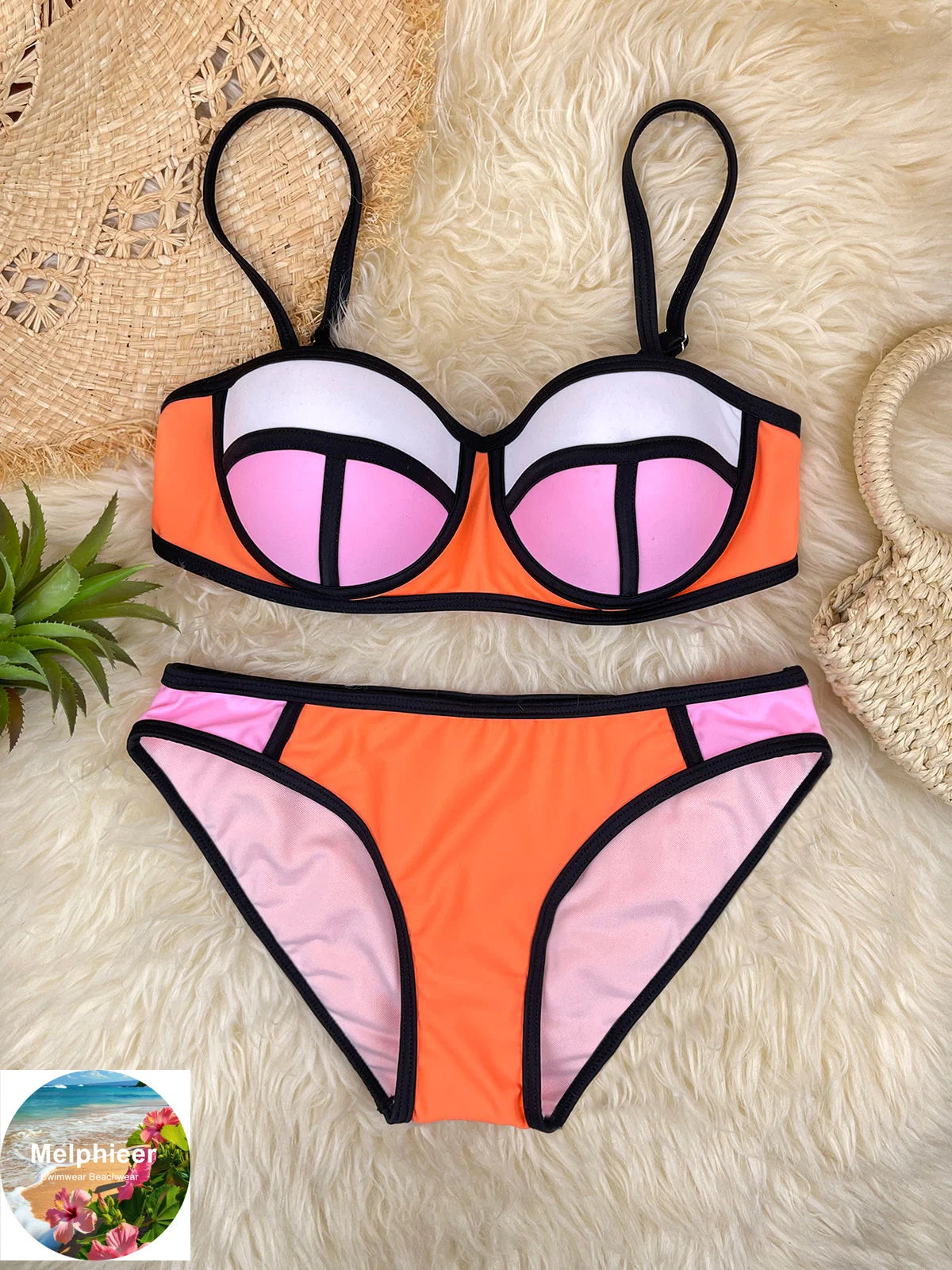 Bandeau Bikini Swimsuit Two-Piece Bathing Suit