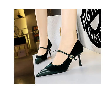 BIGTREE Shoes New Buckle Design Pumps