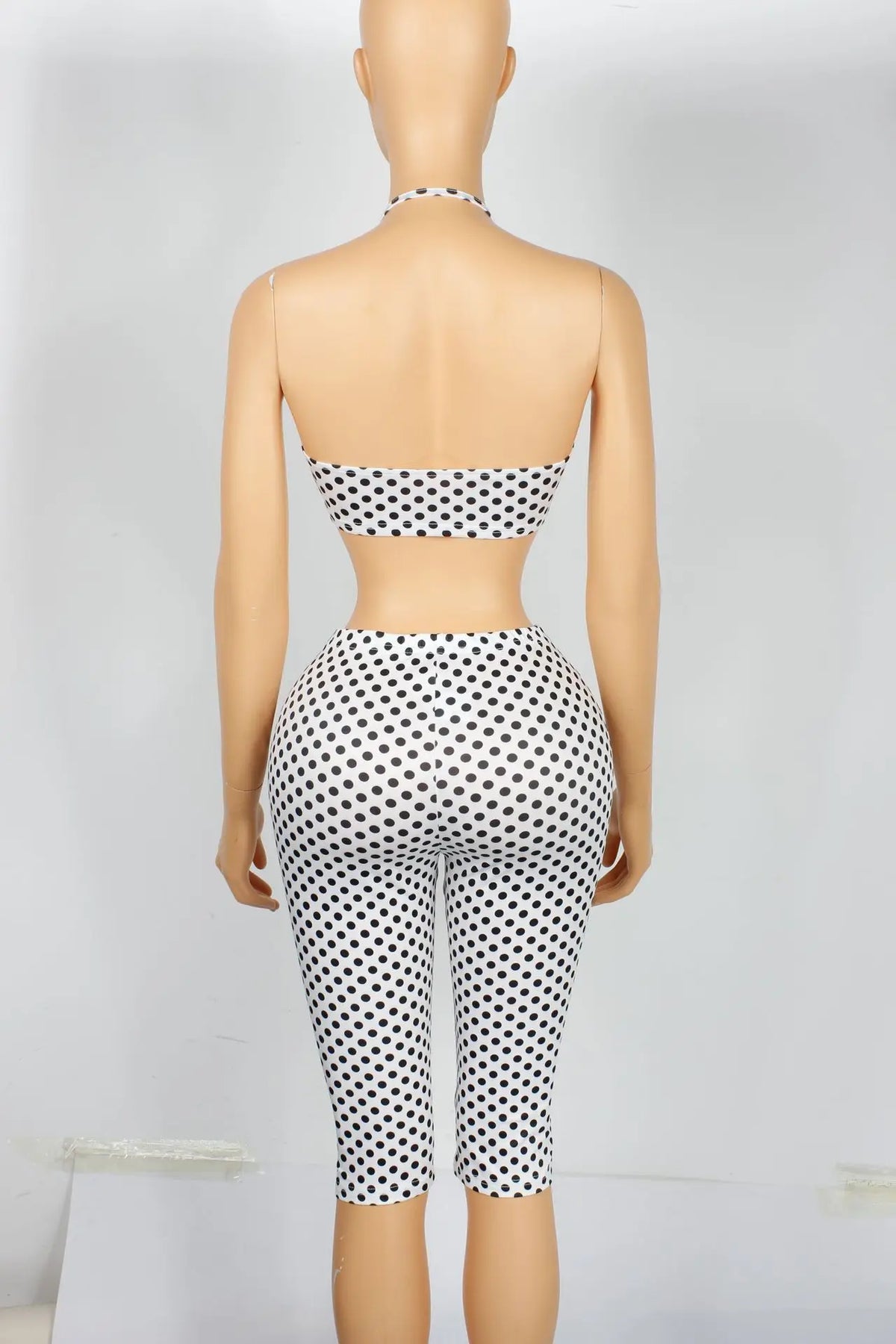 Polka Dot Halter Tank & Bike Shorts Set