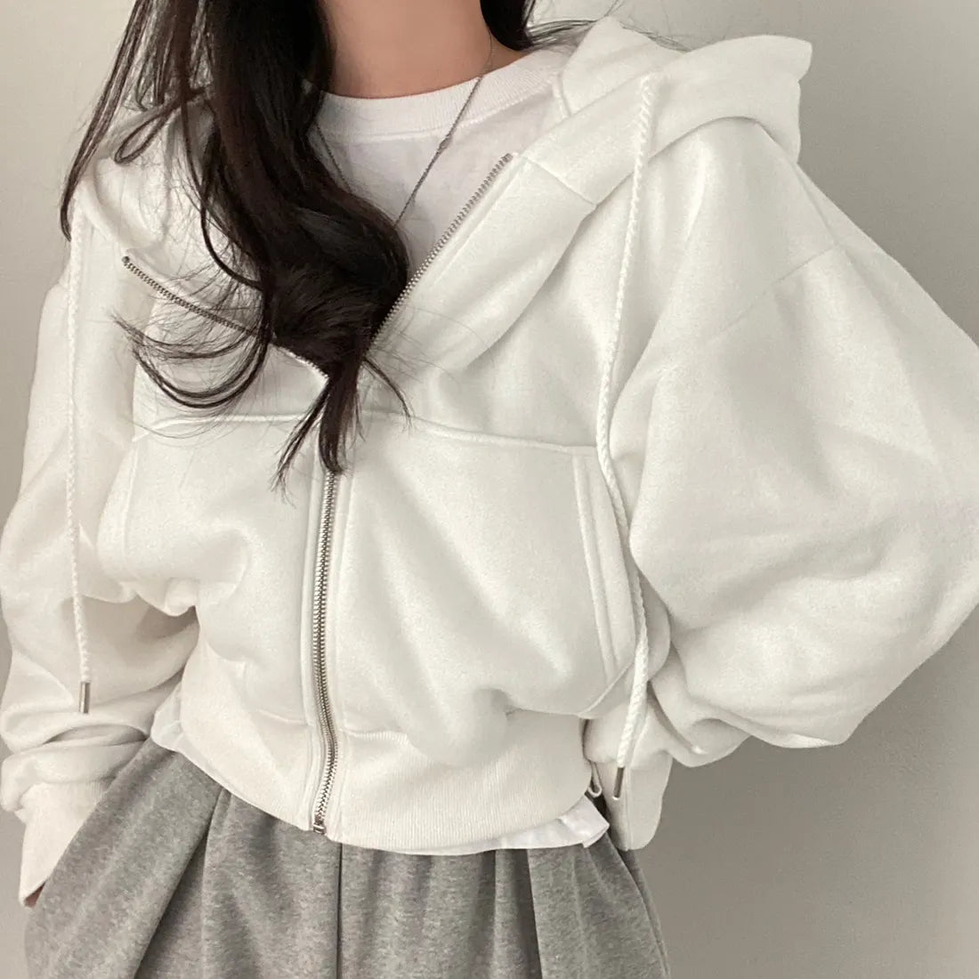 6colors Korean Hoodie Coats Short Warm