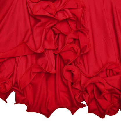 Ruffled V-Neck Button Mini Dress