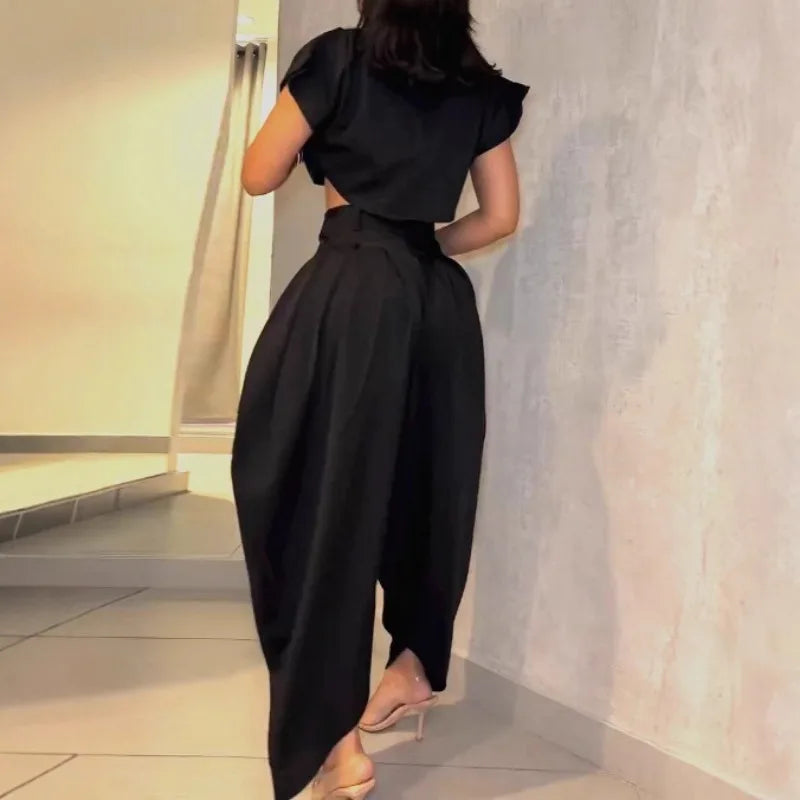 Y2k Streetwear 2-piece Set Outfit Cropped