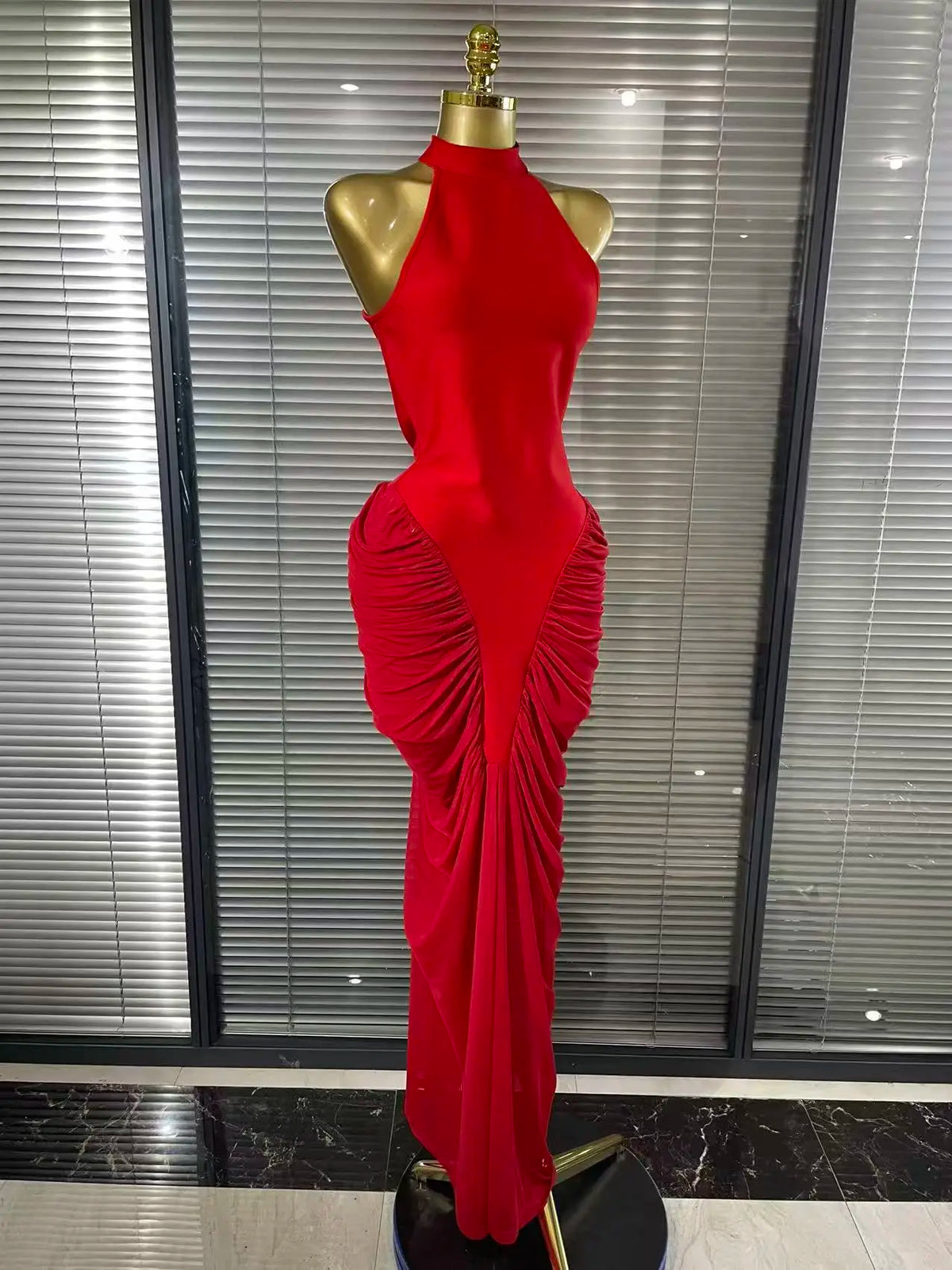 Red Color Off the Shoulder Bodycon