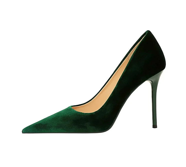 BIGTREE Shoes High Heels Shoes Suede