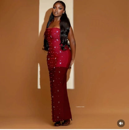 Dresses Beaded Dress Bodycon Hot Fix
