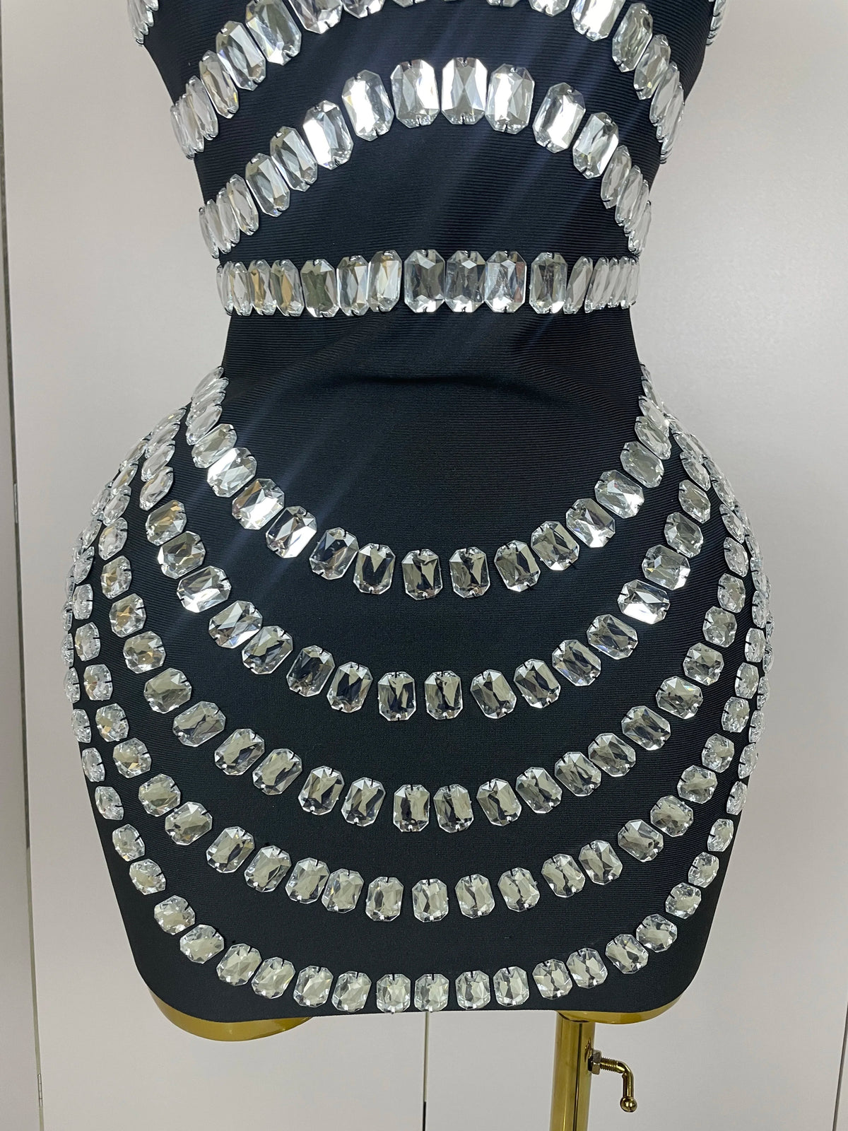 Sparkly Rhinestones Bodycon Strapless Mini Bandage