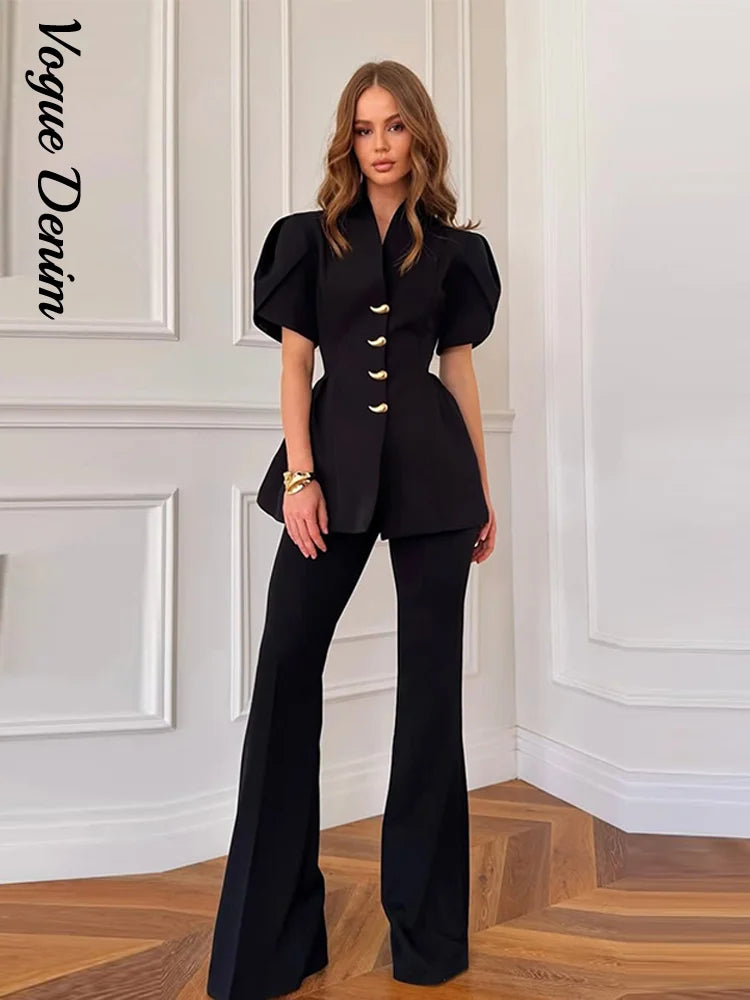 Casual Solid Top Pants Sets Short
