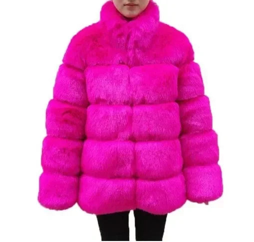 Faux Fur Fox Coats Short Coat