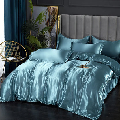 Luxury Mulberry Silk Solid Bedding Set