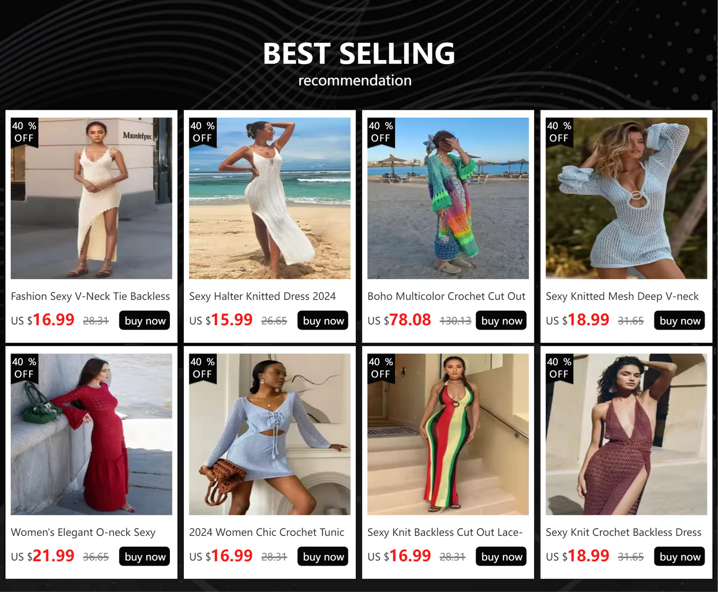 Sexy Hollow Out Long Sleeve Cropped Top Crochet Bikini Bottom Skirts Beac Swimsuit Cover-ups 2PC Set Summer Long Dress A3115