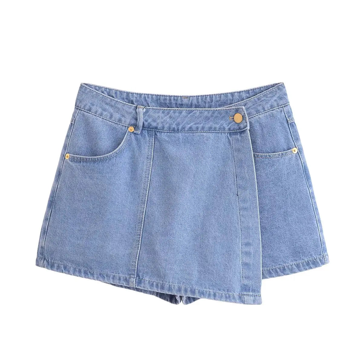 Denim Shirt & Mini Skirt Set