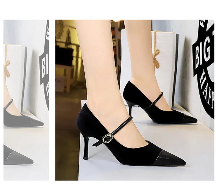 BIGTREE Shoes New Buckle Design Pumps