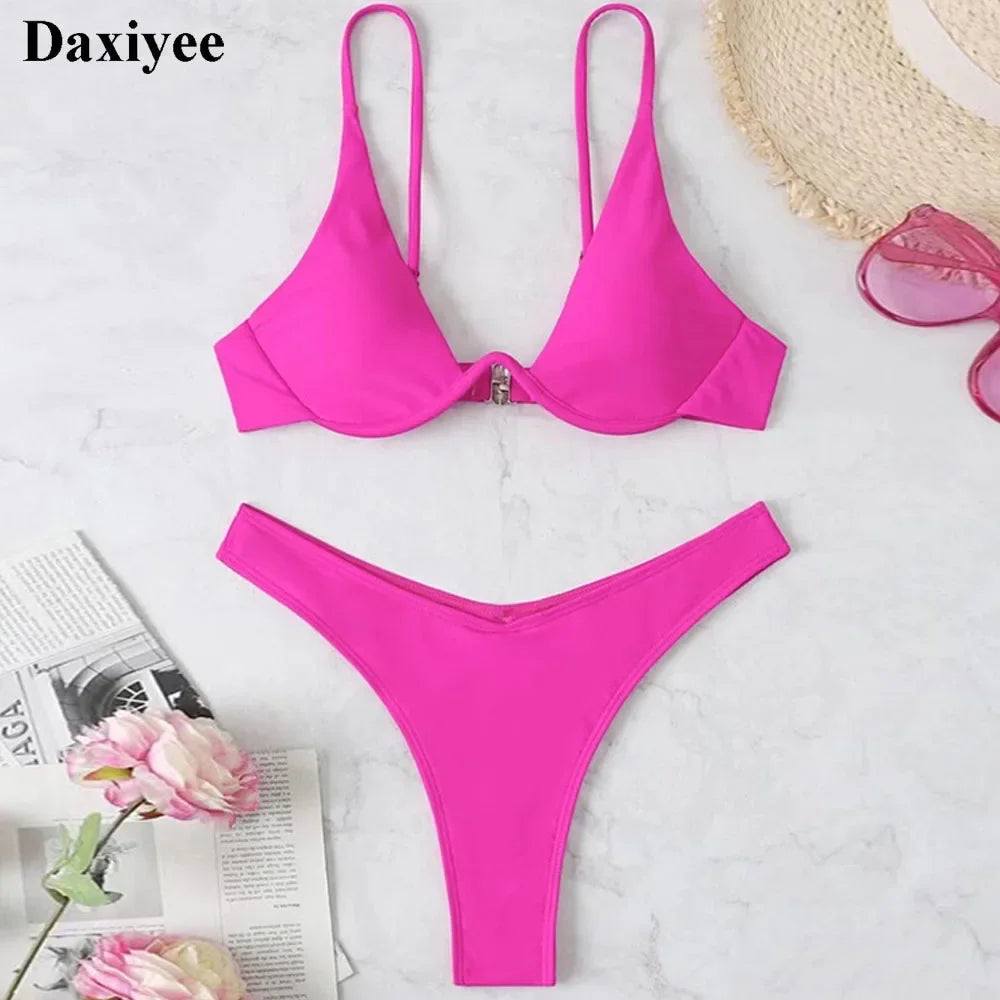 New Underwired High Cut Bikini Push