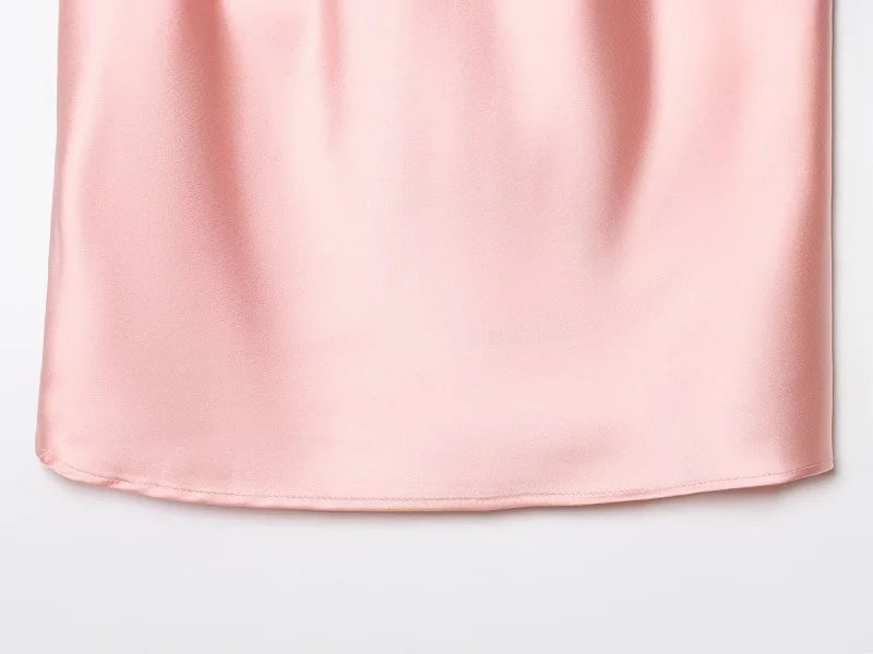 Satin Backless Halter Camisole Top