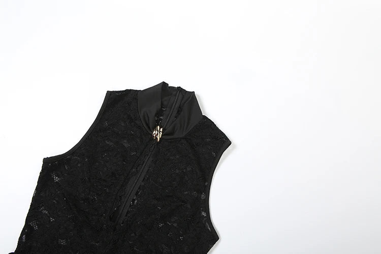 Nibber Streetwear Patchwork Jacquard Jumpsuit Woman Sexy Ruched Waist Metal Knot Stretch Skinny Midnight Workout Overalls