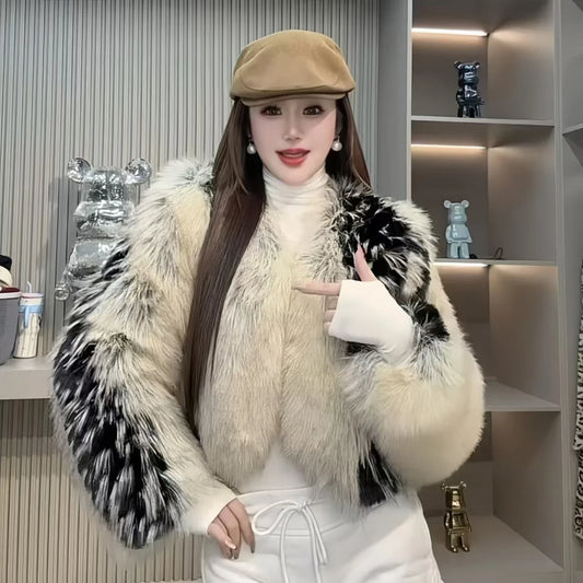 Faux Fur Coat ,Streetwear Jacket,Thick Warm