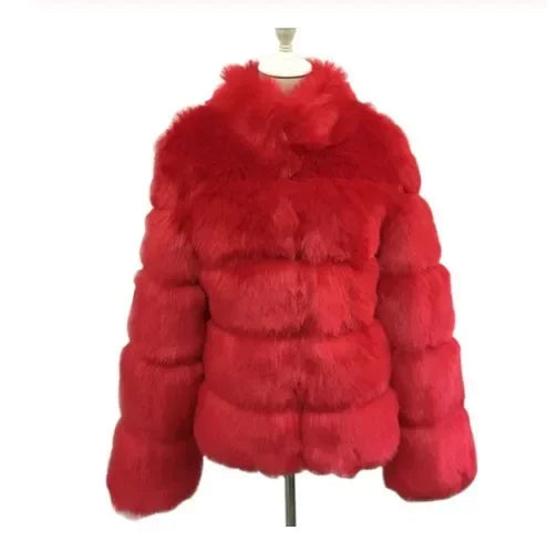 Faux Fur Fox Coats Short Coat