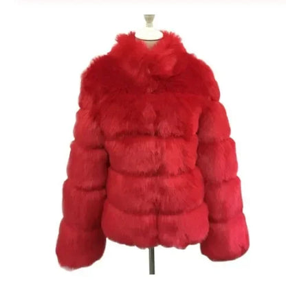 Faux Fur Fox Coats Short Coat