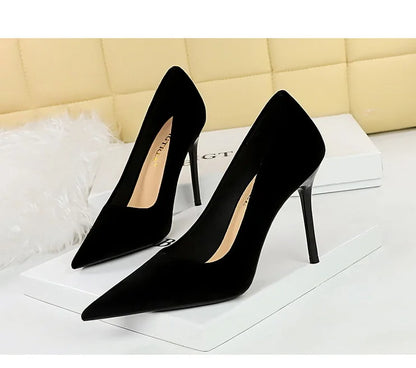 BIGTREE Shoes High Heels Shoes Suede