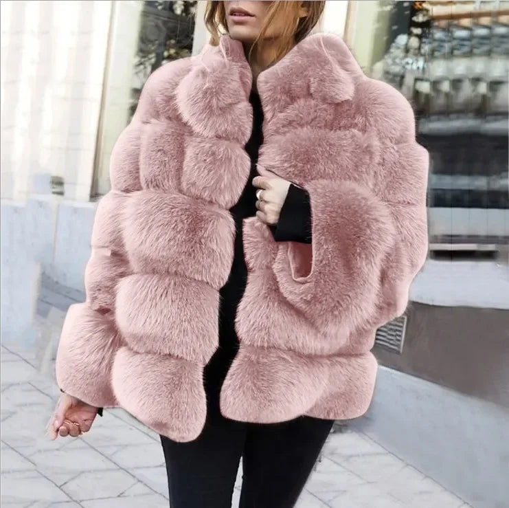 Faux Fur Fox Coats Short Coat