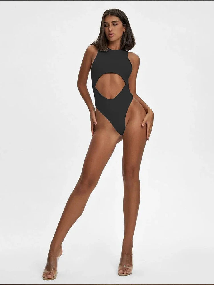 Bodysuit Hollow Out Y2k Mujer Body