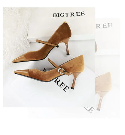BIGTREE Shoes New Buckle Design Pumps
