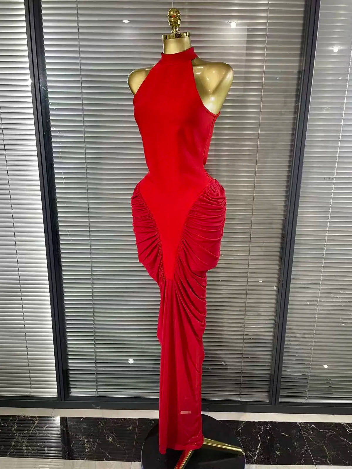 Red Color Off the Shoulder Bodycon