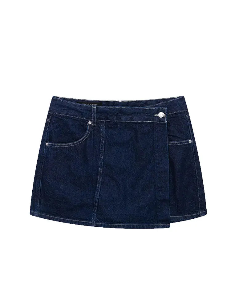 Denim Shirt & Mini Skirt Set