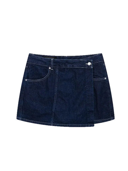 Denim Shirt & Mini Skirt Set