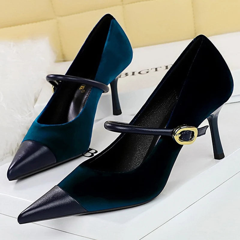 BIGTREE Shoes New Buckle Design Pumps