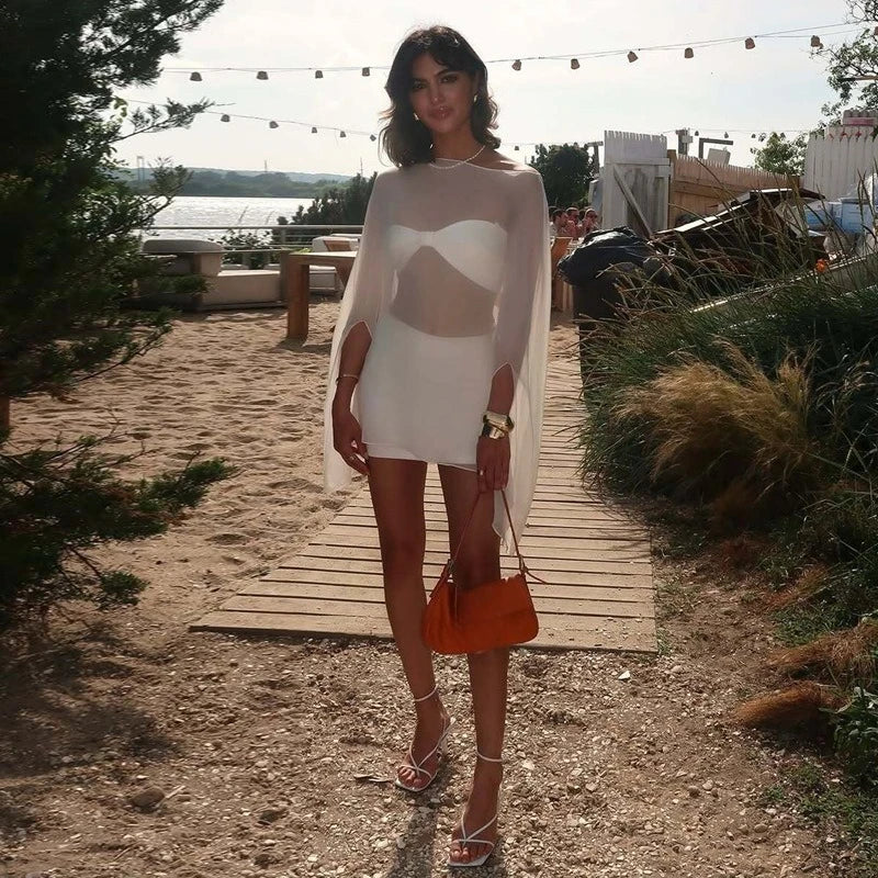 See-Through Chiffon Cover-Up Blouse