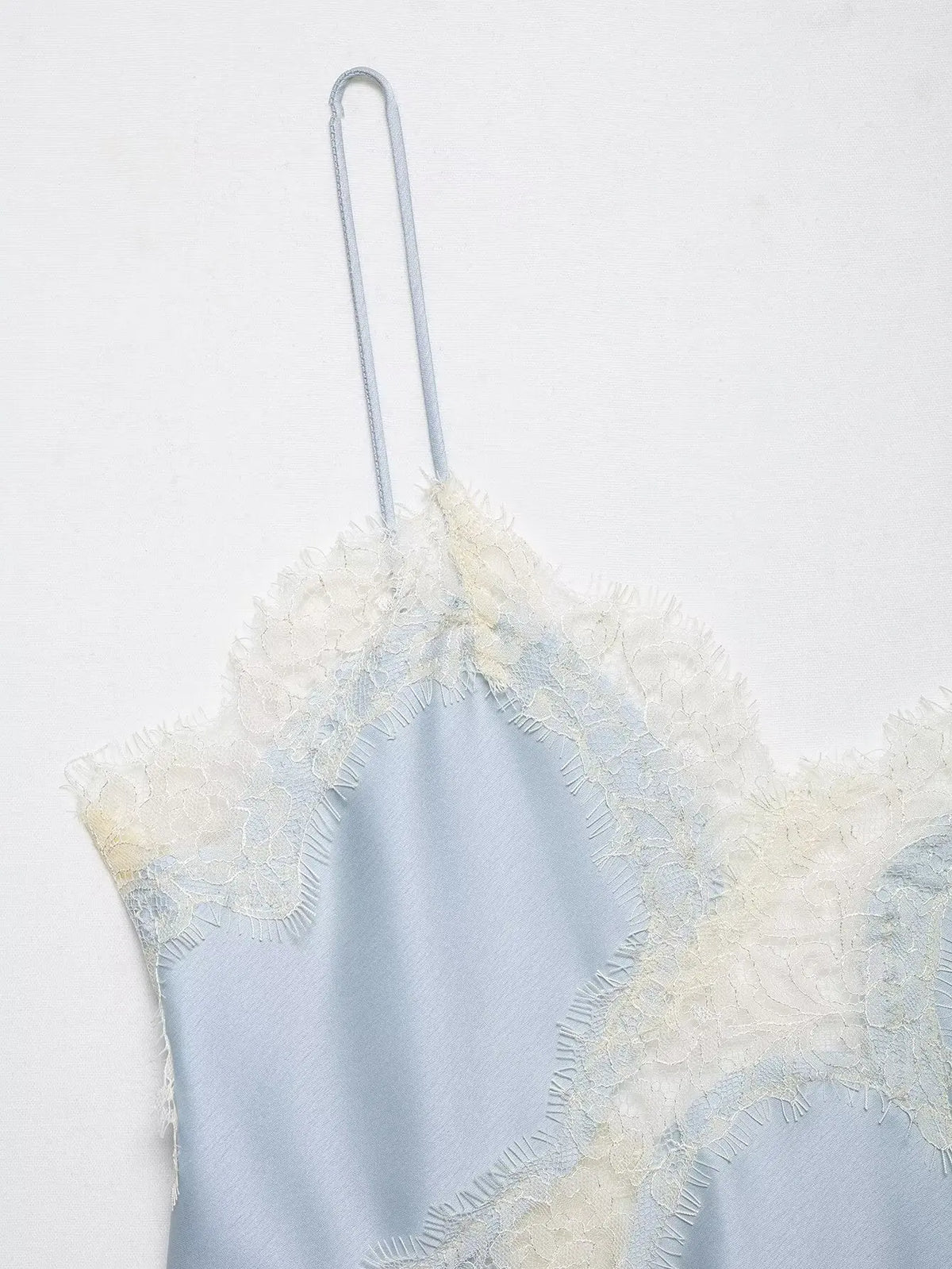 Asymmetrical Lace Backless Slip Top