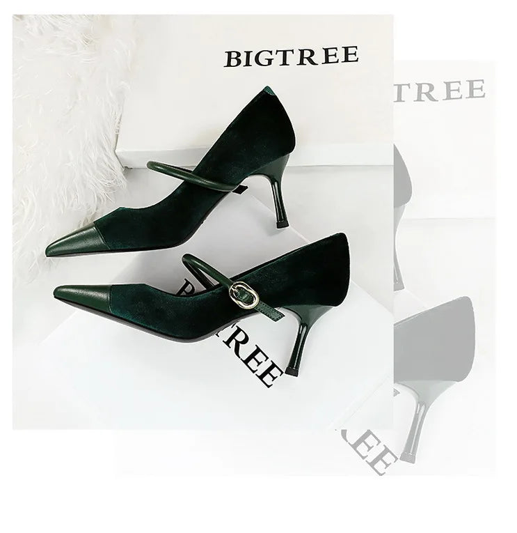 BIGTREE Shoes New Buckle Design Pumps