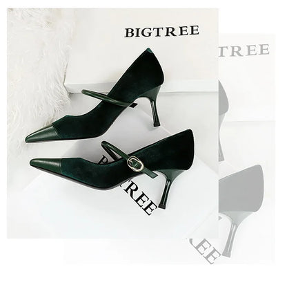 BIGTREE Shoes New Buckle Design Pumps