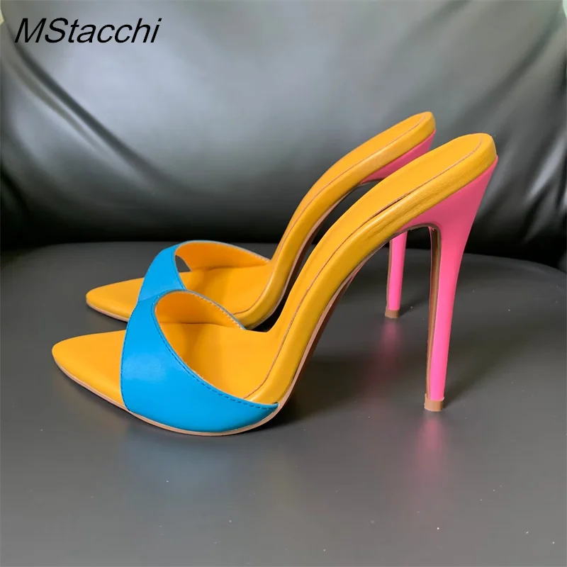 Super-high Heel Slippers Shoes Peep Toe