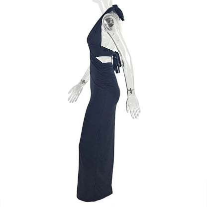 Halter Backless Bodycon Maxi Dress
