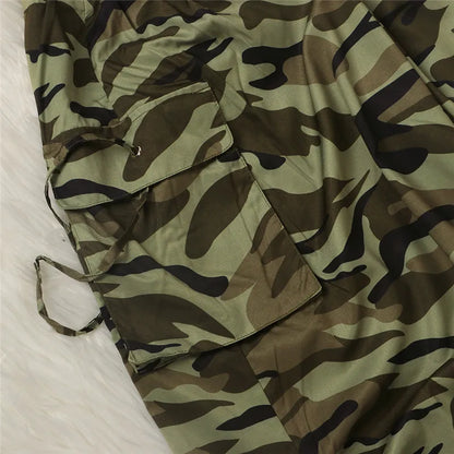 ANJAMANOR Camouflage Newspaper Print Draw String