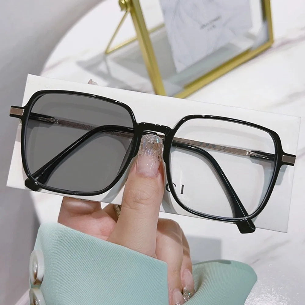 Photochromic Anti Radiation Glasses Metal Eyeglass Men
