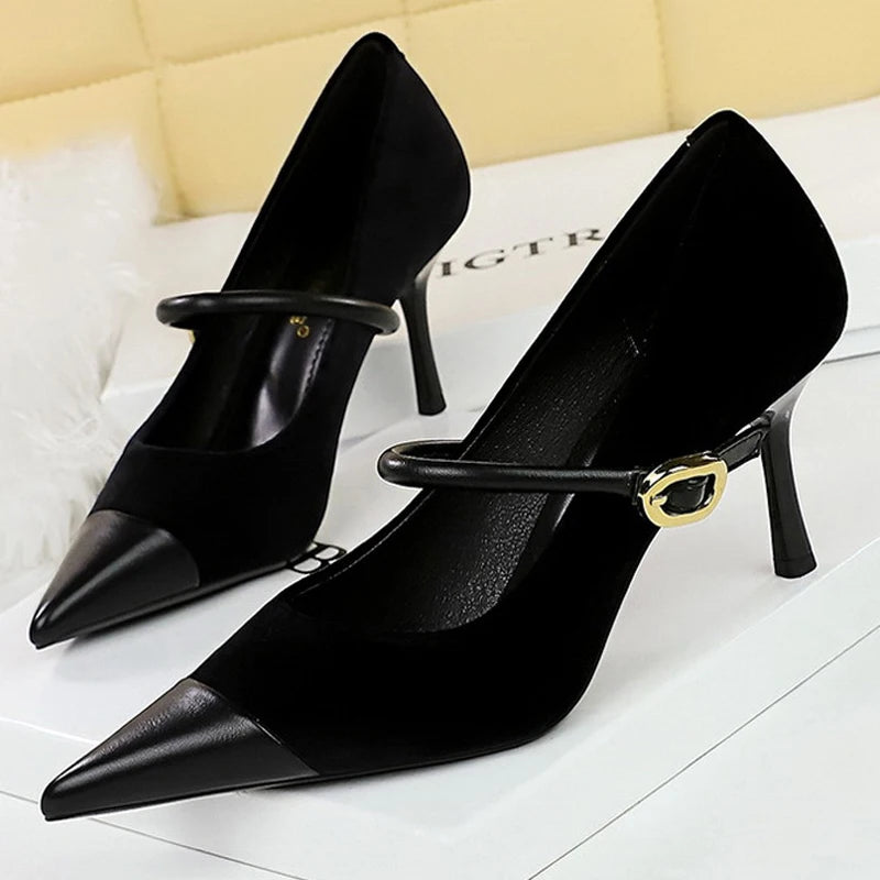 BIGTREE Shoes New Buckle Design Pumps
