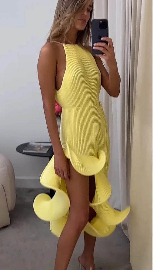 New and Vacation Style Irregular Sleeveless