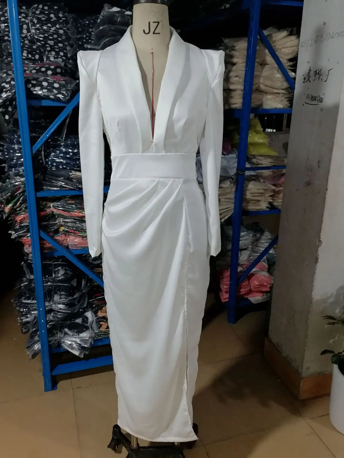 Dress Streetwear Long Sleeved V-neck 's