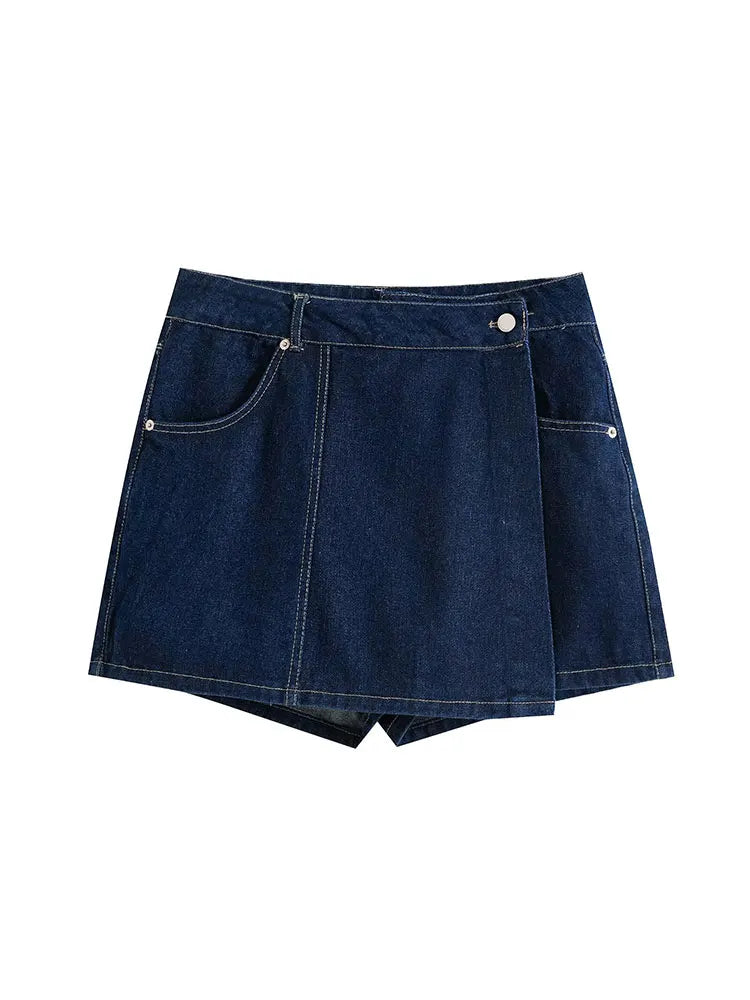 Denim Shirt & Mini Skirt Set
