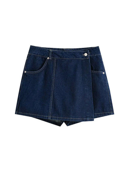 Denim Shirt & Mini Skirt Set