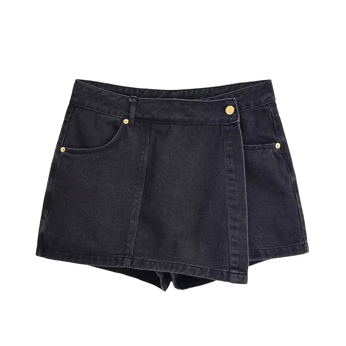 Denim Shirt & Mini Skirt Set