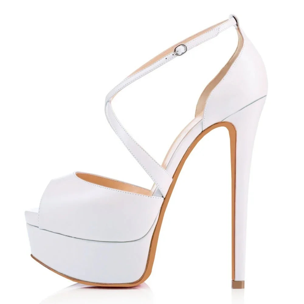 LOSLANDIFEN Pumps Nightclub Sandal Ultra Bride