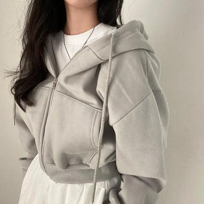 6colors Korean Hoodie Coats Short Warm