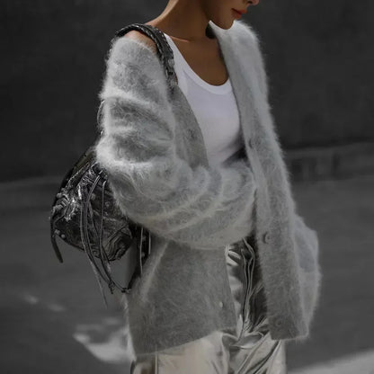 Cardigans Korean V-neck Sweater Coat Long